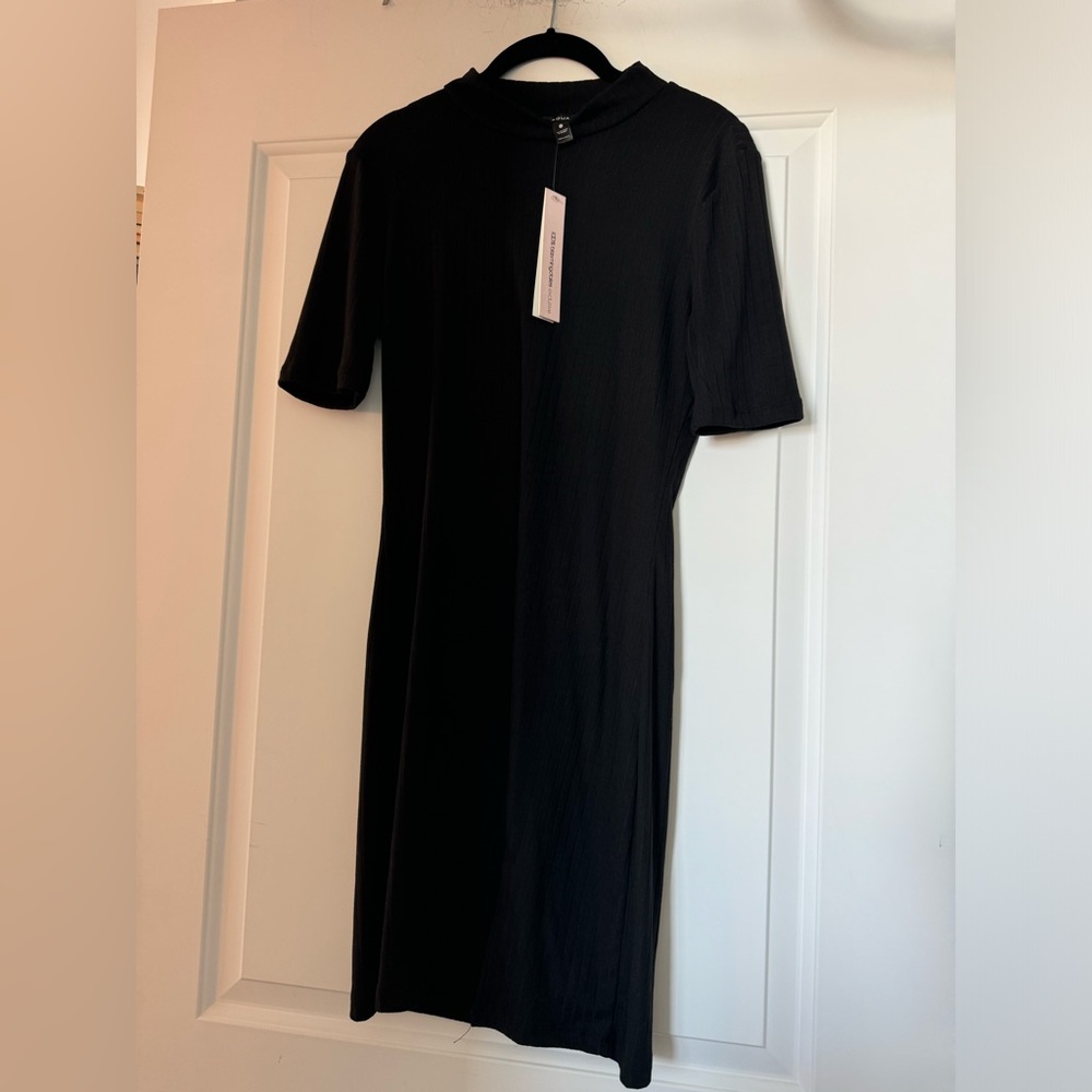 Aqua Knit Short Sleeve Dress